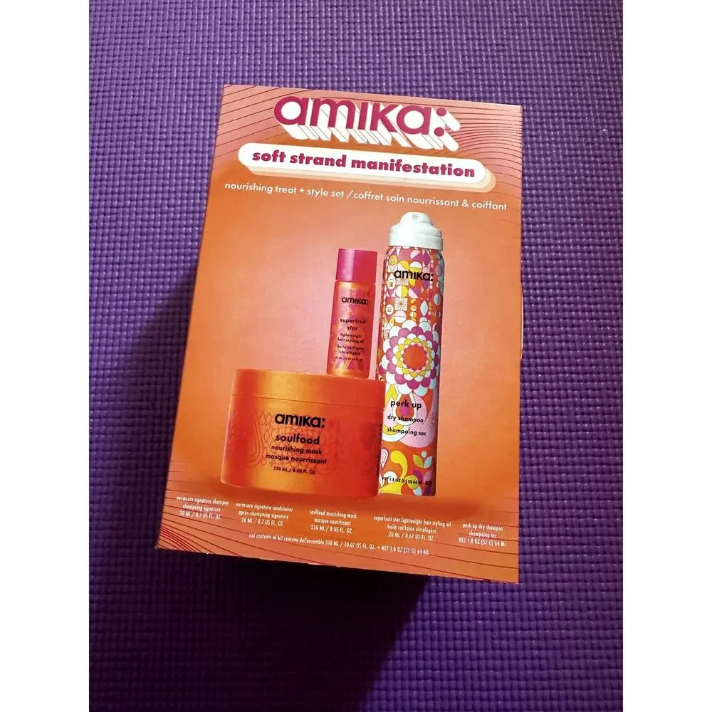 New Amika Hair Set Soulfood Nourishing Mask Dry Shampoo & Conditioner Lot